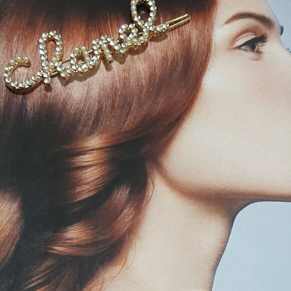 Women Gold Metal Crystals Hair Clip Pin Fashion Formal Casual Accessory Gift